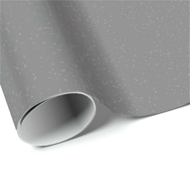 Silver Stardust Confetti Gift Wrap (Roll Corner)
