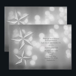 Silver Stars & Elegant Bokeh Lights Engagement Invitation<br><div class="desc">Silver Stars & Elegant Bokeh Lights Engagement Invitations. Customise for any event.</div>