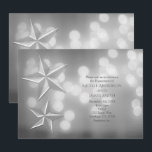 Silver Stars & Elegant Bokeh Lights Engagement Invitation<br><div class="desc">Silver Stars & Elegant Bokeh Lights Engagement Invitations. Customise for any event.</div>