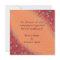Silver Stars Flowers on Orange Wedding Invitations