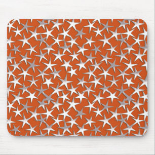 Silver stars on copper mouse pad