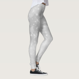 Silver stars shining retro leggings