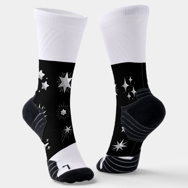 Silver Stars Socks (Angled)