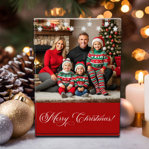 Silver Stars Special Christmas Family Photo Block