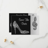 Silver Stiletto & Treble Cleft 40th Save The Date