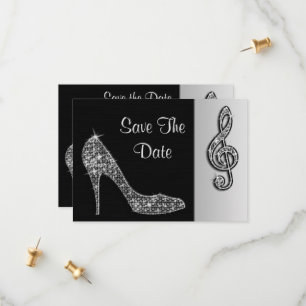 Silver Stiletto & Treble Cleft 40th Save The Date