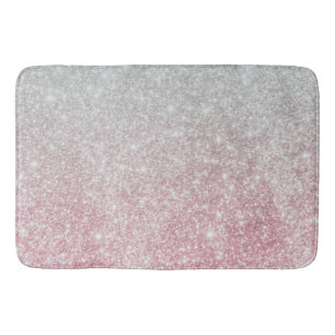 Silver Stone Gary Gold Marble Purple Glitter Bath Mat