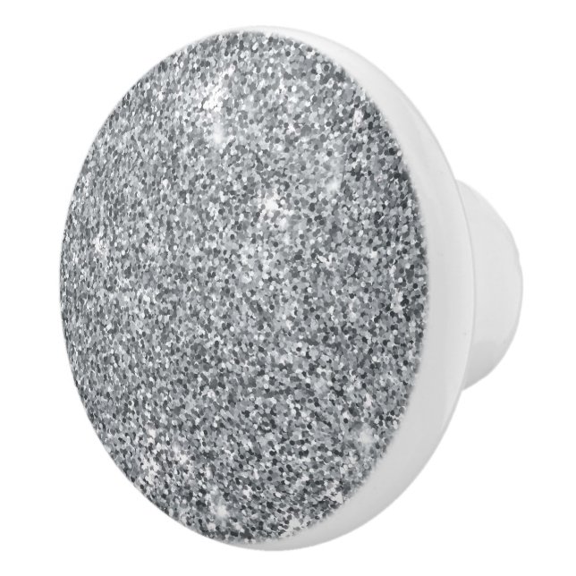 Silver Stone Gary Gold Marble Purple Glitter Ceram Ceramic Knob (Right)