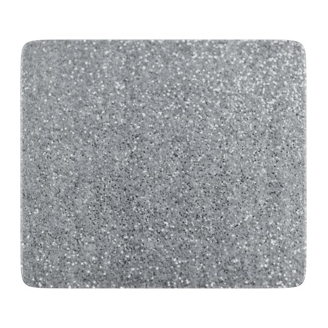 Silver Stone Gary Gold Marble Purple Glitter Cutting Board (Front)