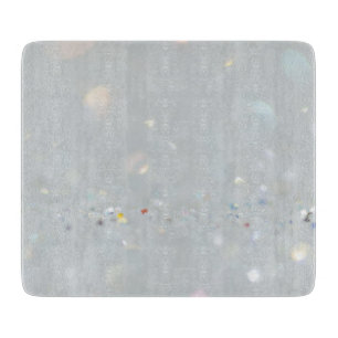 Silver Stone Gary Gold Marble Purple Glitter Cutting Board