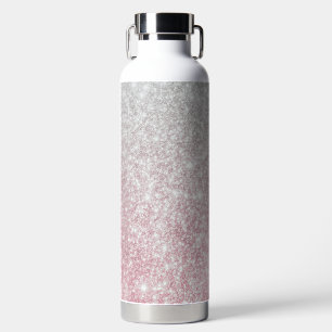 Silver Stone Gary Gold Marble Purple Glitter Water Bottle