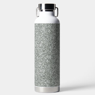 Silver Stone Gary Gold Marble Purple Glitter Water Bottle