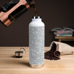 Silver Stone Gary Gold Marble Purple Glitter Water Bottle
