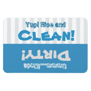Silver Stripes Clean Dirty Dishwasher X301D Magnet