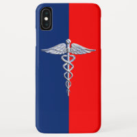 Silver Style Caduceus Medical Symbol League