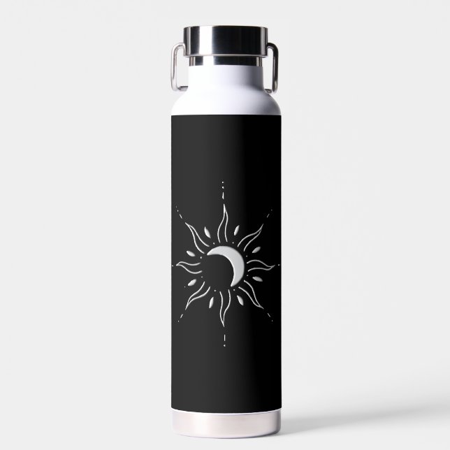 Silver Sun  Water Bottle (Front)