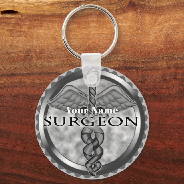 Silver surgeon  key ring (Front)