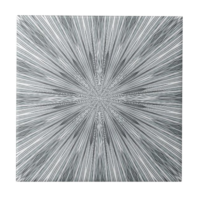 Silver Swirl Ceramic Tile (Front)