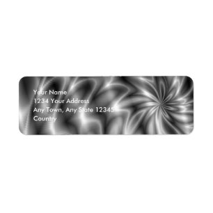 Silver Swirl Return Address Label
