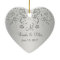 Silver swirls 25th Wedding Anniversary Ornament