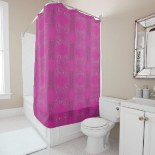 Silver Swirls Arabesque Shower Curtain
