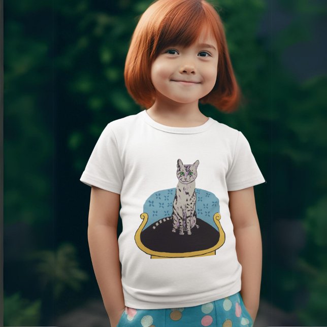 Silver Tabby cat, American Shorthair, Grey stripe T-Shirt (Creator Uploaded)