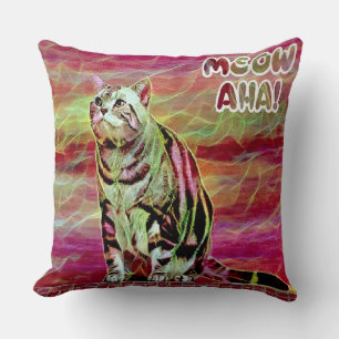 Silver Tabby Cat Cushion