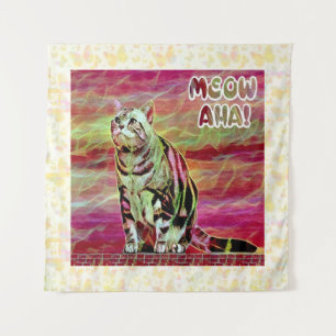 Silver Tabby Cat Tapestry