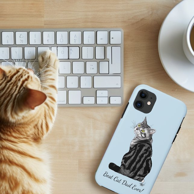 Silver Tabby Father's Day Case-Mate iPhone Case (Creator Uploaded)