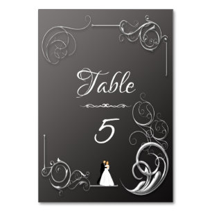 Silver Table Number