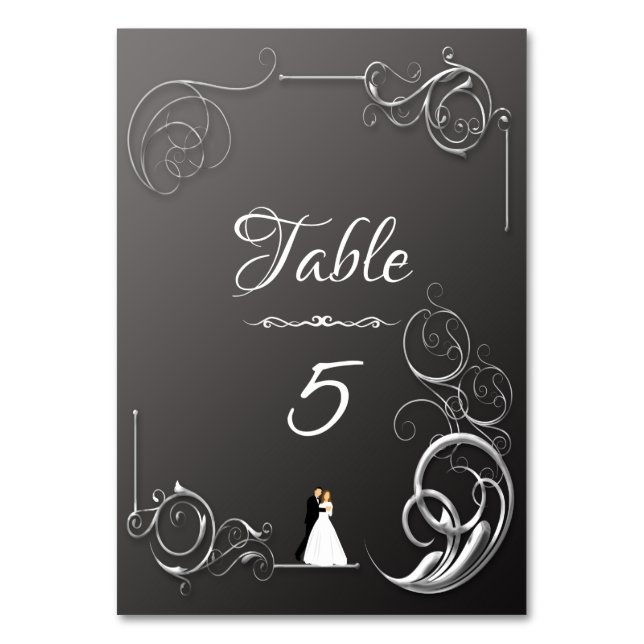 Silver Table Number (Front)