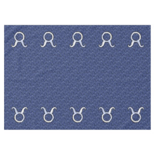 Silver Taurus Zodiac Sign Navy Blue Digital Camo Tablecloth
