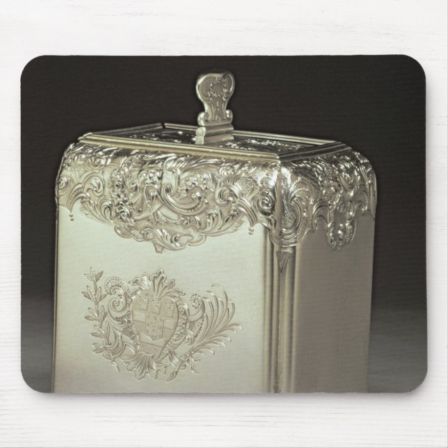 Silver tea canister by Paul de Lamerie Mouse Pad (Front)