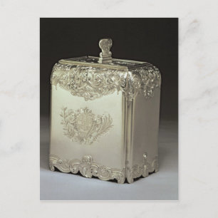 Silver tea canister by Paul de Lamerie Postcard