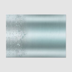 Silver Teal Aqua Flutter Butterfly Sweet 16 Party Tissue Paper