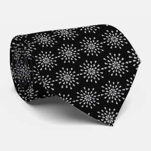 Silver teardrops tie