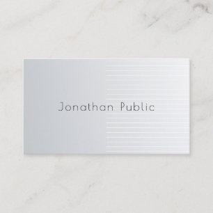 Silver Template Professional Luxury Modern Elegant Business Card