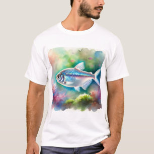 Silver Tetra 120724AREF110 - Watercolor T-Shirt