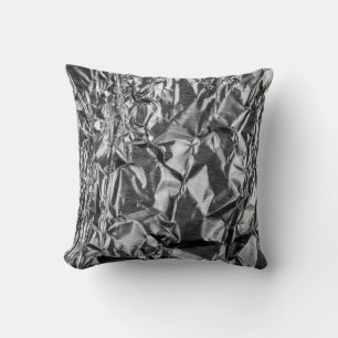 Silver textile cushion