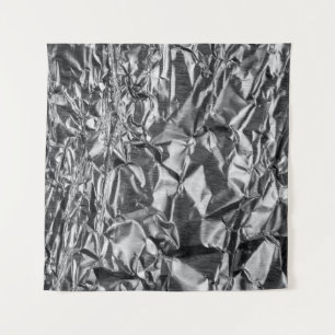 Silver textile tapestry