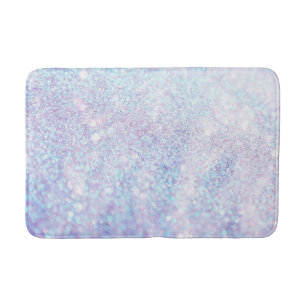 Silver Texture Glitter Bath Mat