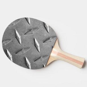 silver texture metal ping pong paddle