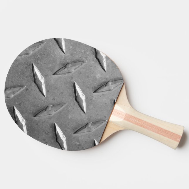 silver texture metal ping pong paddle (Side)
