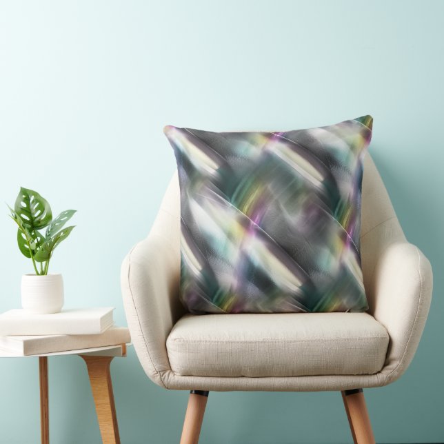 Silver texture to colours chrome and digital rough cushion (Chair)