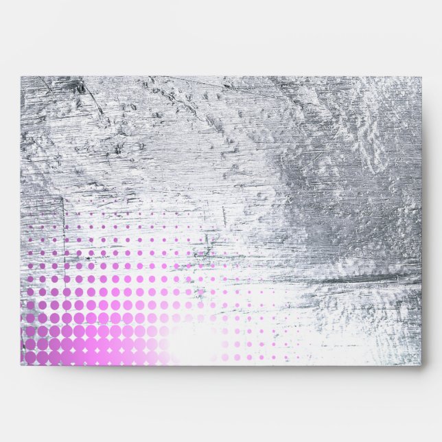 SILVER TEXTURED STAR Customisable Envelope (Front)