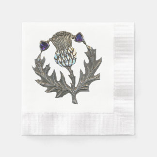 Silver Thistle Paper Napkins