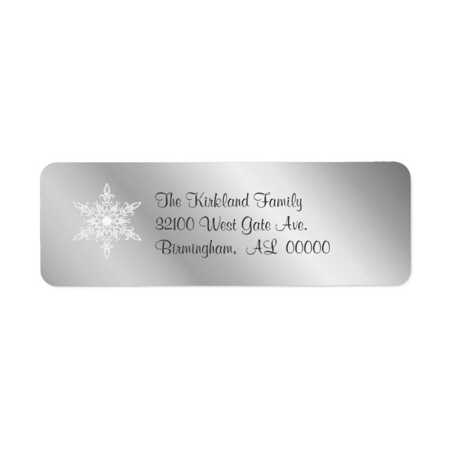 Silver tone Address Labels (Front)