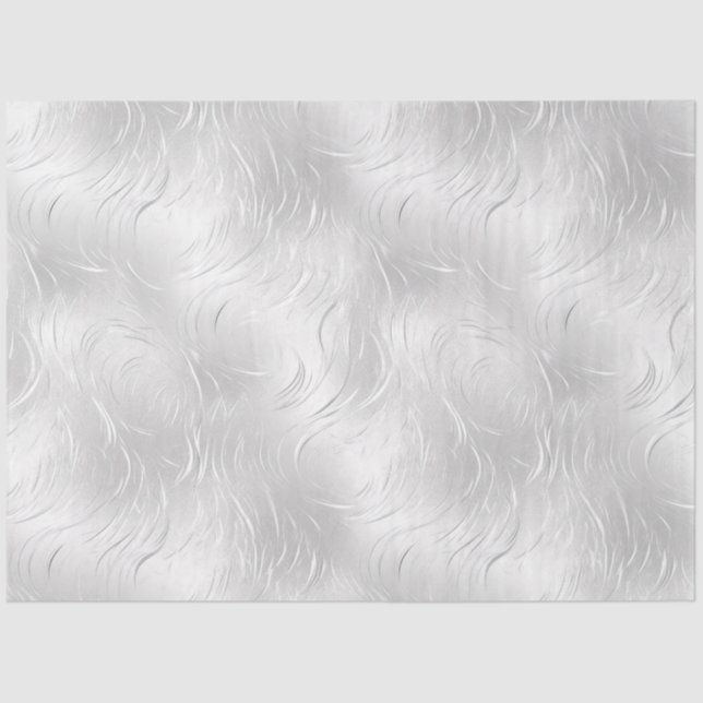 Silver Tone Decoupage  Tissue Paper (Front)