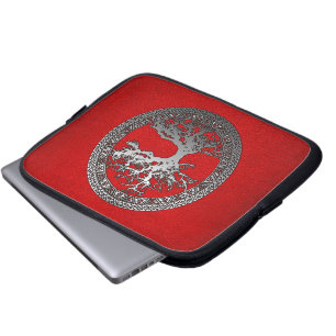 Silver Tree of Life Laptop Sleeve