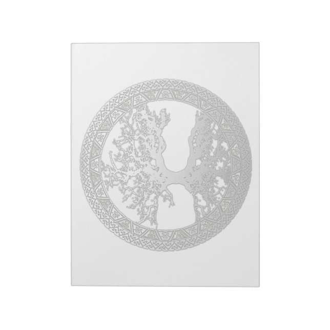 Silver Tree of Life Notepad (Rotated)
